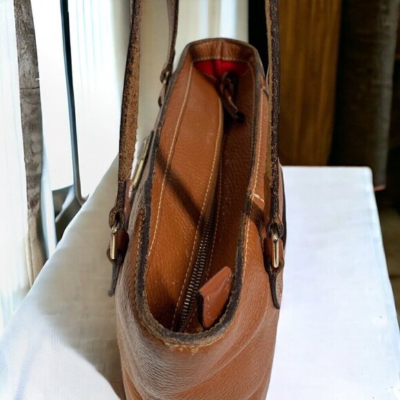 Dooney & Bourke Small Lexington Leather Tote In Caramel Pebble Leather M0386547 - Picture 9 of 13